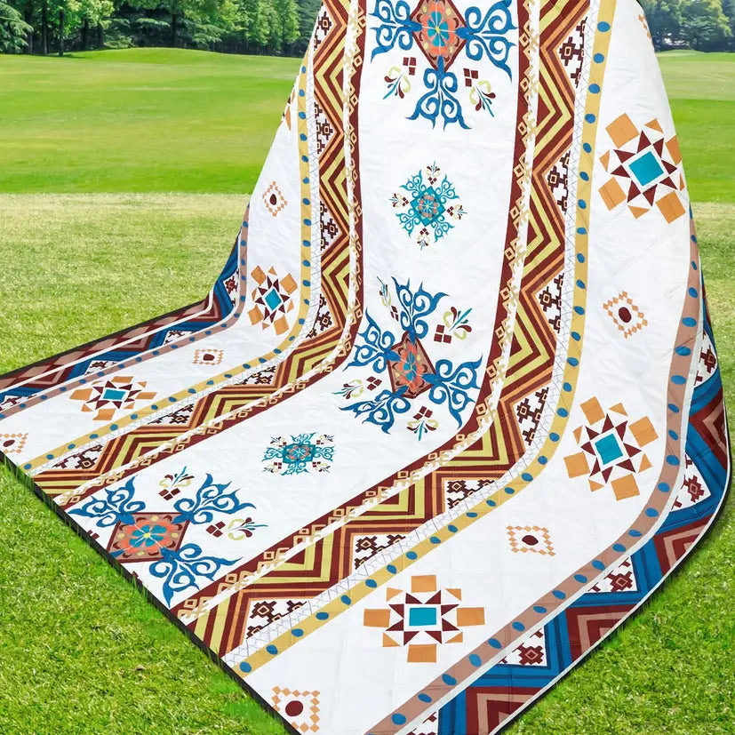 Waterproof Picnic Blanket, 200x200cm Large Beach Blanket, Picnic Mat with Carrying Handle Sand Proof Heatproof for Park, Beach, Camping