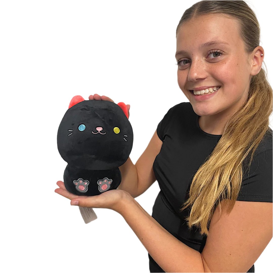 Mewaii 8'' Soft Cat Mushroom Plushie  - Black