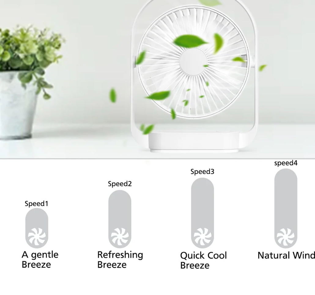 4 Speed personal desk fan