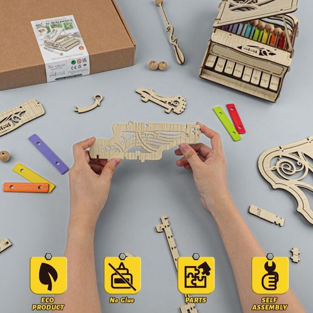 Nicknack 3D Wooden Puzzle, Musical Model Kit