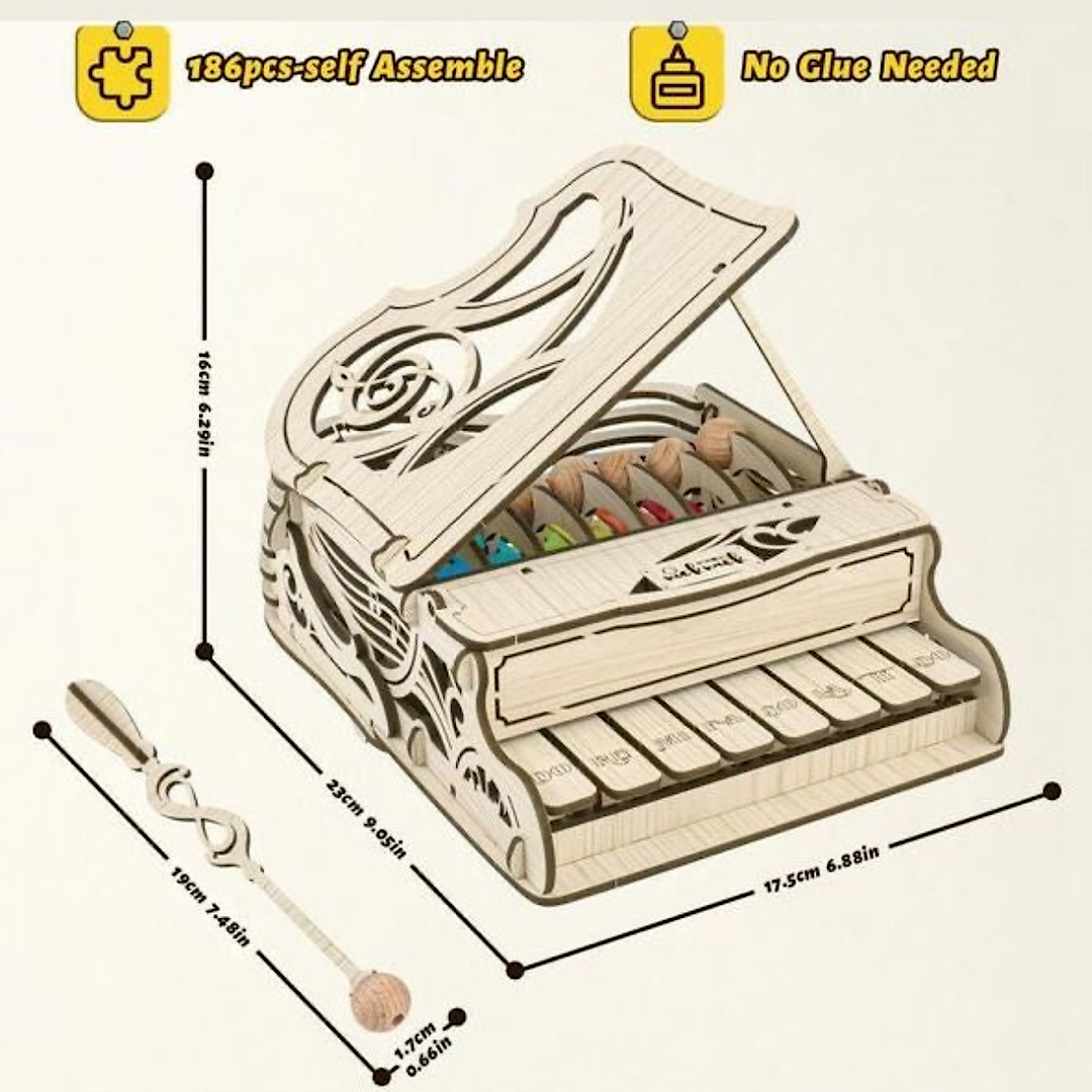 Nicknack 3D Wooden Puzzle, Musical Model Kit