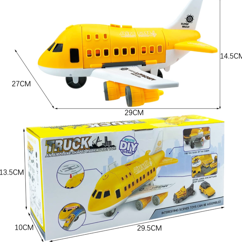 Airport toy cargo transport plane