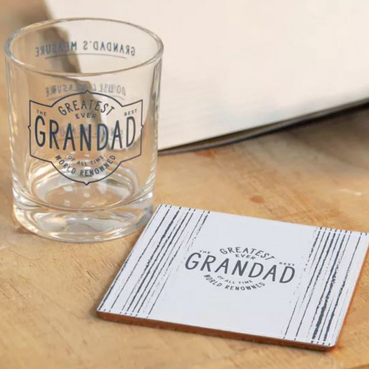 Grandad Whiskey Glass and Coaster Giftset