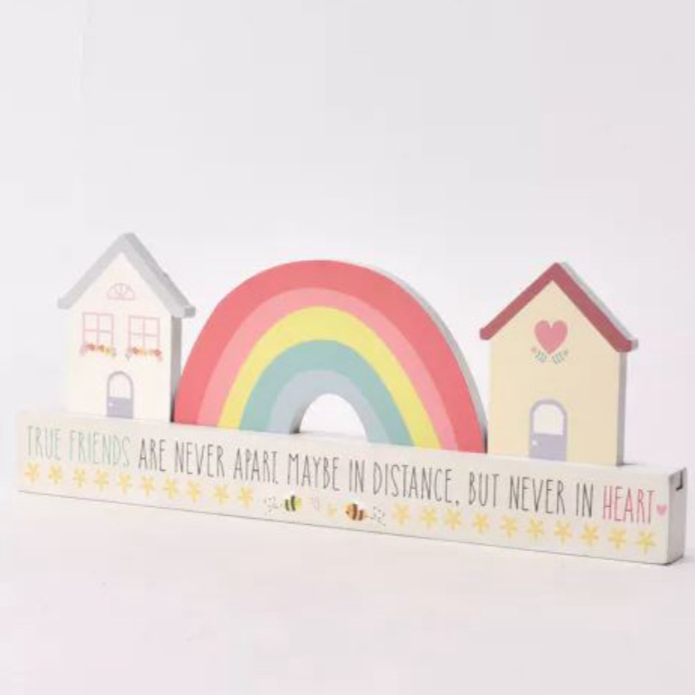 Love Life Mantel Plaque - Rainbow Friends