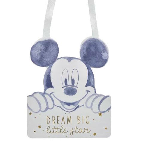 Disney Mickey Dream Big Little Star Plaque for nursery home decor, wall hanging