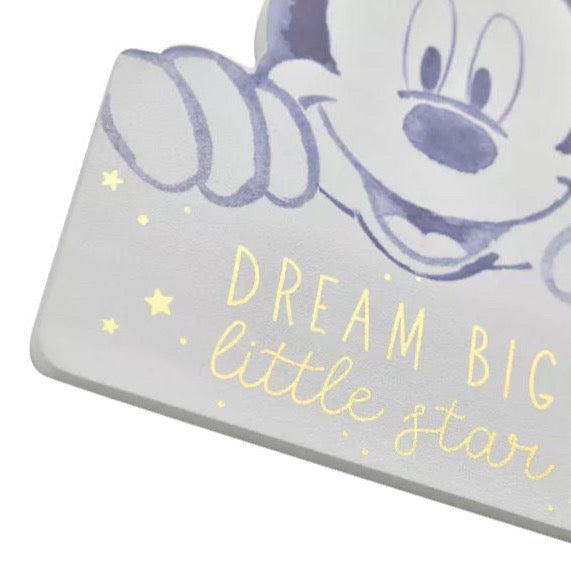 Disney Mickey Dream Big Little Star Plaque for nursery home decor, wall hanging