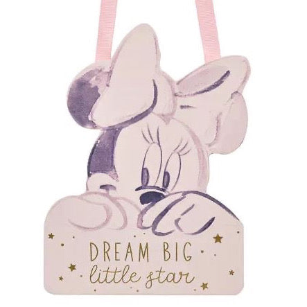 Disney Minnie Dream Big Little Star Plaque - Pink