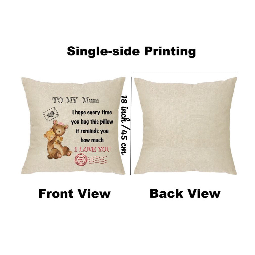 I love you, gift for mum, cushion cover hug,