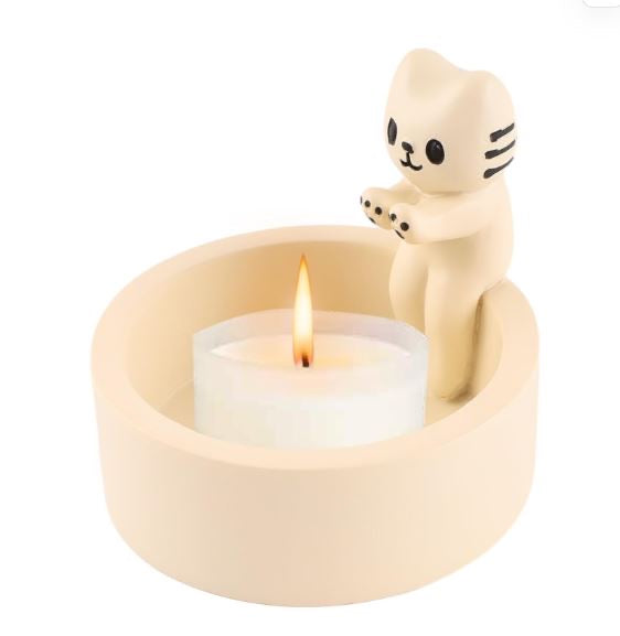 Cat Candle Holder, Home Decor Cat Gifts for Cat Lovers