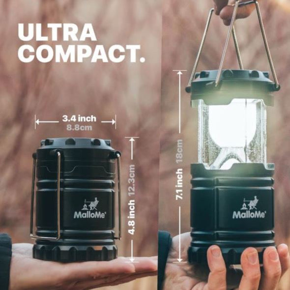 Pack of 2 weather resistant camping lights, foldable, LED lanterns, battery powered, perfect for camping,