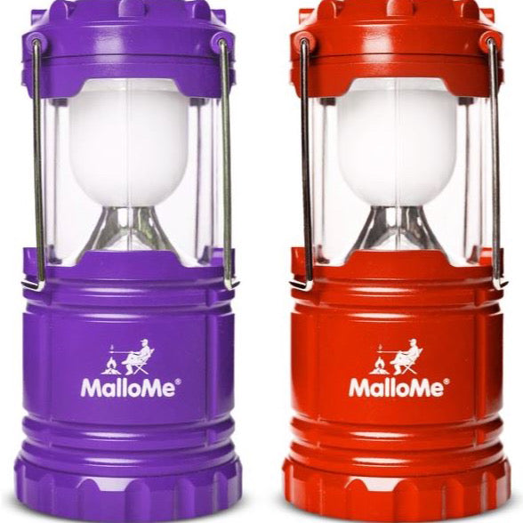 Pack of 2 weather resistant camping lights, foldable, LED lanterns, battery powered, perfect for camping,