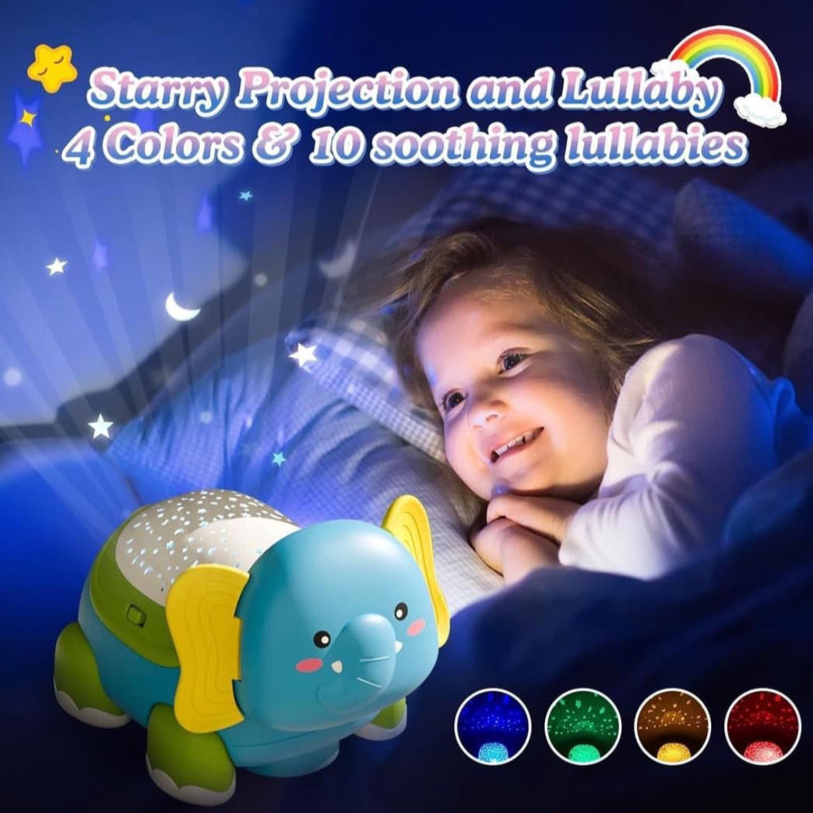 Baby Elephant Toy with Light, Motion, Projector and Music for Crawling and Learning