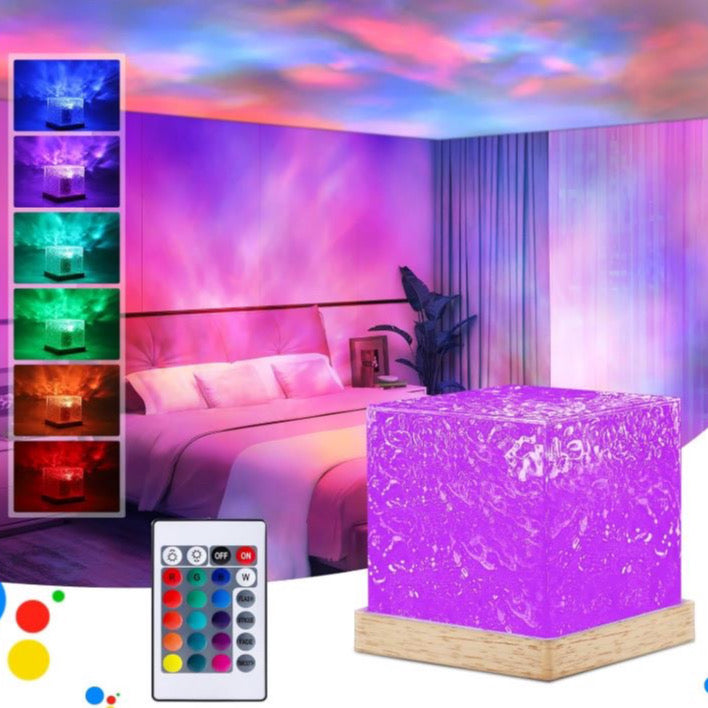 USB dynamic water pattern light,&nbsp; Projector, Ocean Wave Sensory Light with 3 light intensities. A colour changing, mood making calming light, suitable for living rooms, study rooms or bedrooms.