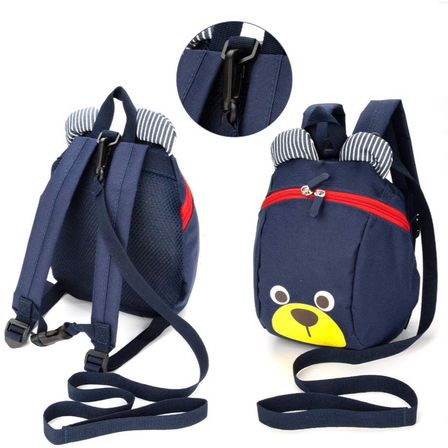 Children's Backpack School bags Anti lost with Harness and Reins for Kids Toddler Baby Boy Girl (Dark Blue)