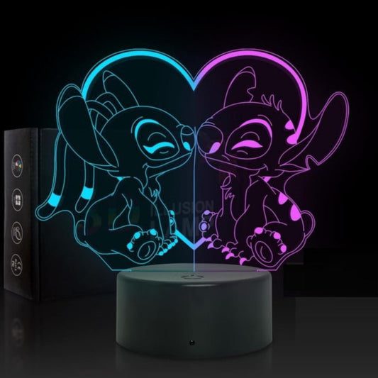 3D Stitch Night Light: 7 Colours changing with touch control