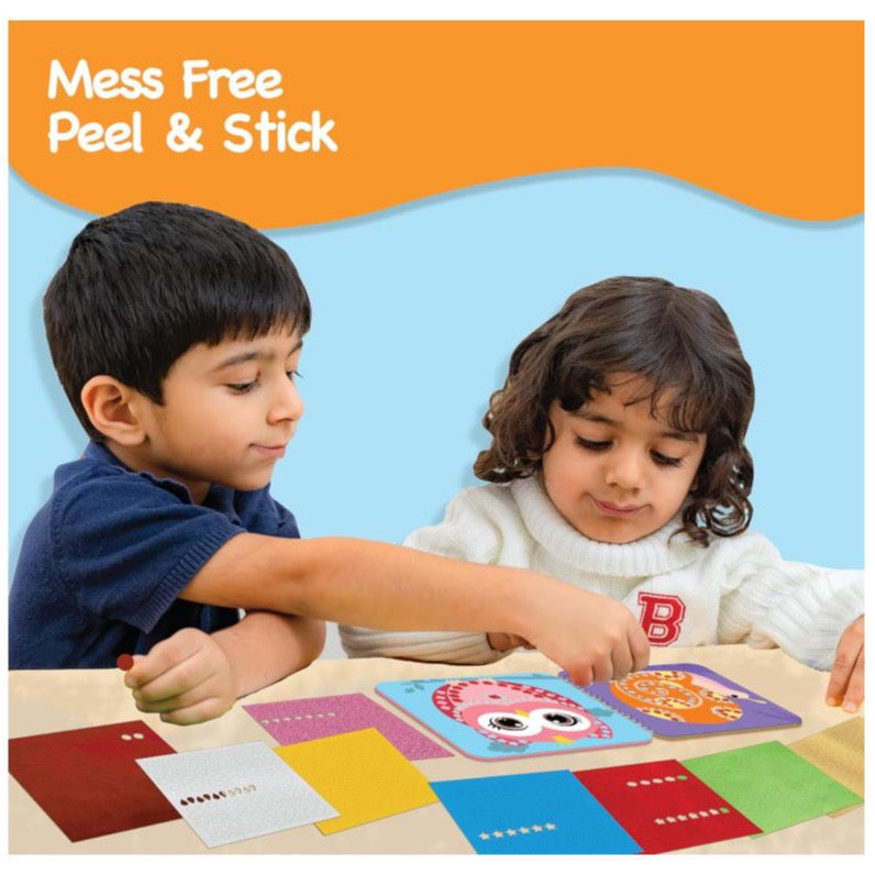 Sensory Busy Book Craft Activity with Textured Stickers - Animals, No Mess Sticker Craft