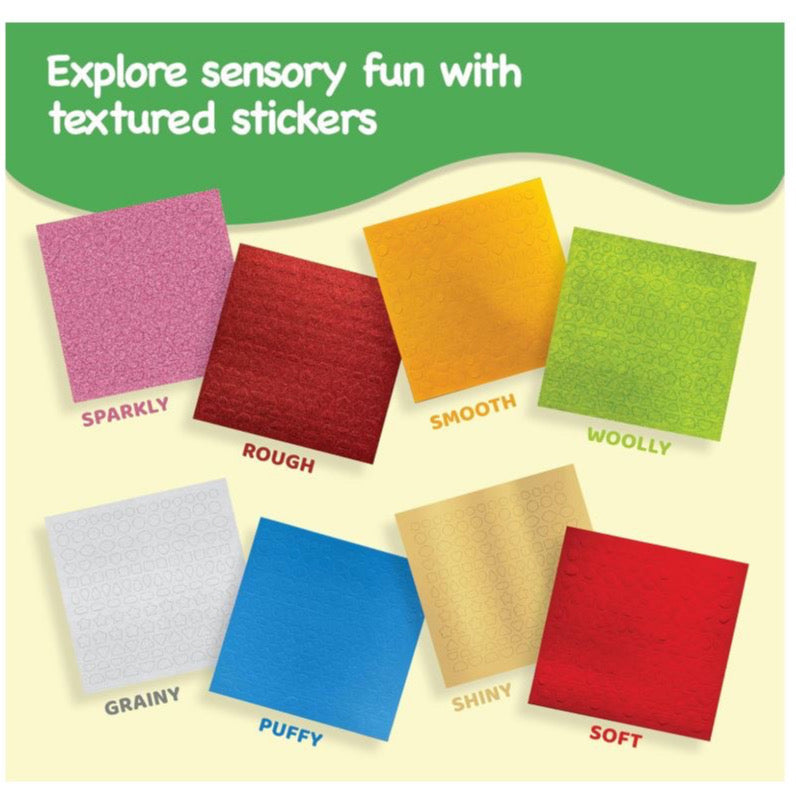 Sensory Busy Book Craft Activity with Textured Stickers - Animals, No Mess Sticker Craft