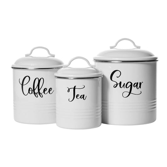 Food Storage Containers Set with Lids, Farmhouse Home Kitchen Décor Rustic Vintage Canisters