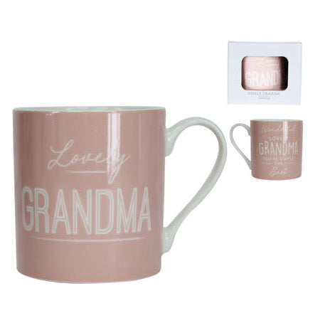 Pink ’Grandma’ New Bone China Mug