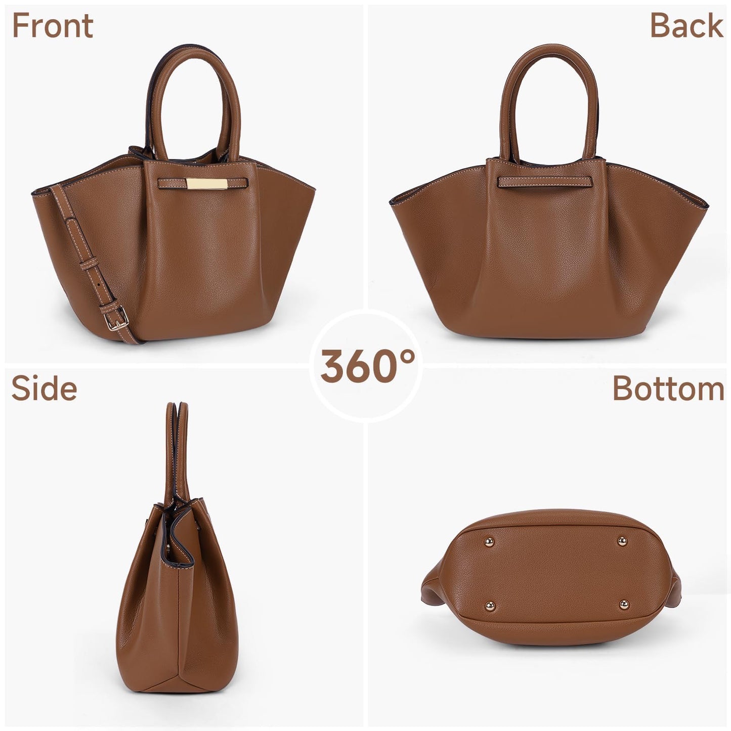 Tote Bag for Women Faux Leather Work Tote Bag Purse Top Handle Bag Dumpling Bag