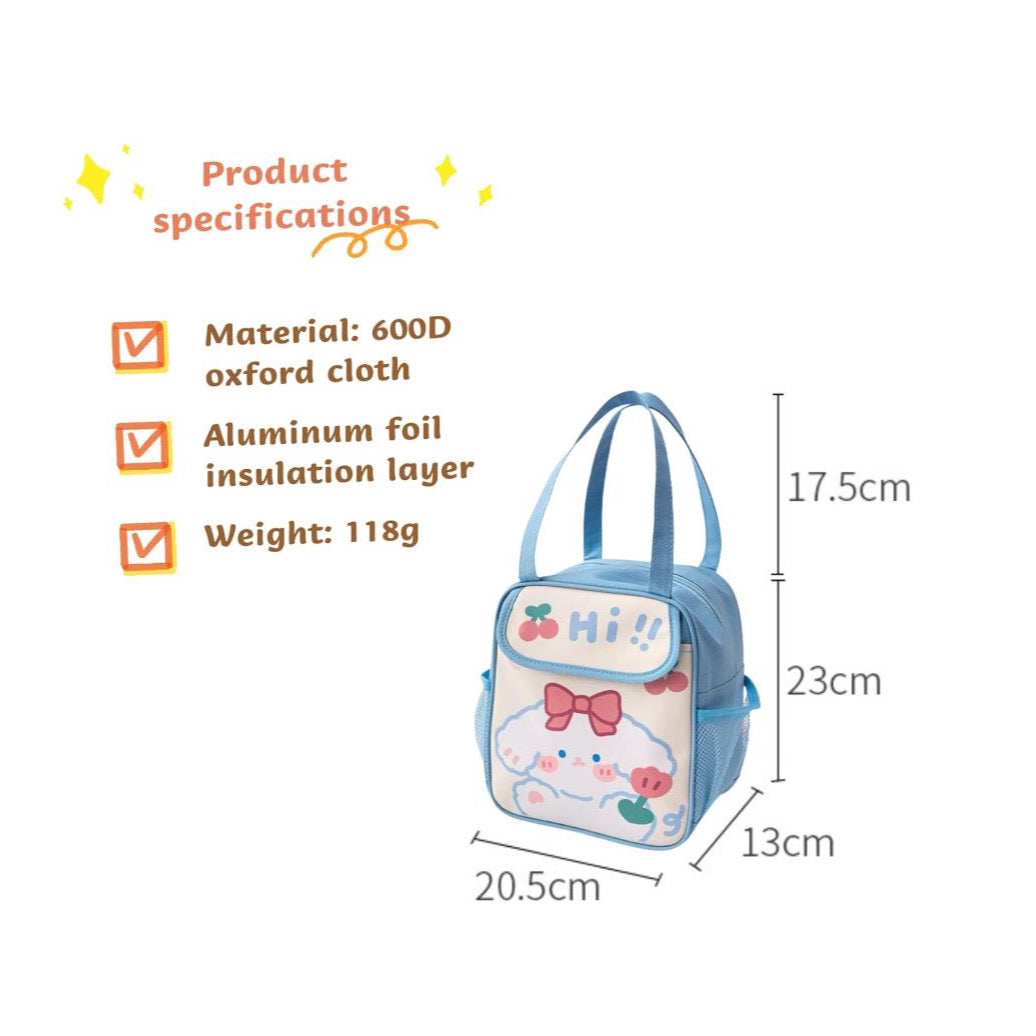 Lunch Bag Insulated Tote Bag Cute Bear Lunch Box Picnic Travel Cooler Bag for Women Student Kid Leakproof Reusable Lunch Tote Bag for Work School