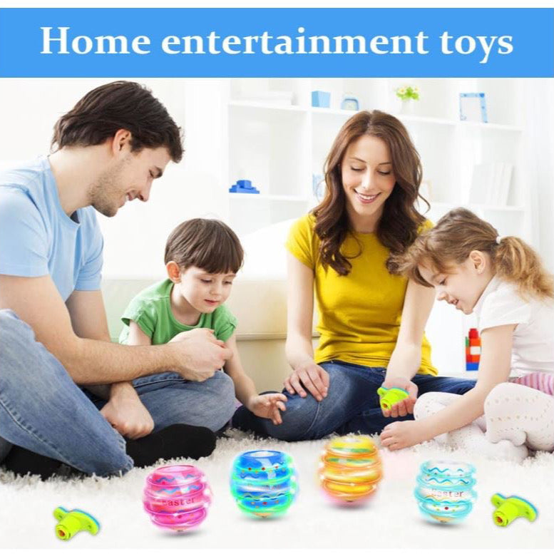 6PCS Easter Egg Toys, Light Up Spinning Toys with LED Lights and Music, Magic Flashing Music Spinning Top, Easter Egg Hunt Kit Fillers, Easter Presents for Children